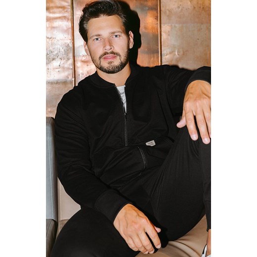 Rozpinana bluza męska czarna Hektor, Kolor czarny, Rozmiar M, Italian Fashion ze sklepu Intymna w kategorii Bluzy męskie - zdjęcie 187642933