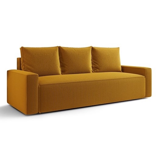 Żółta sofa rozkładana z pojemnikiem B9-W06 ze sklepu Edinos.pl w kategorii Sofy i kanapy - zdjęcie 187643044