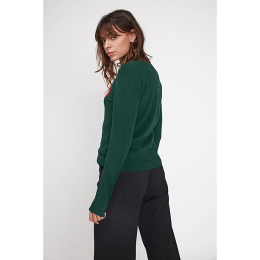 Maison Héritage Cashmere Kaszmirowy sweter w kolorze ciemnozielonym Maison Héritage Cashmere S wyprzedaż Limango Polska