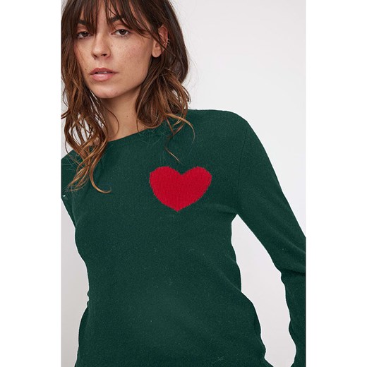 Maison Héritage Cashmere Kaszmirowy sweter w kolorze ciemnozielonym Maison Héritage Cashmere S wyprzedaż Limango Polska