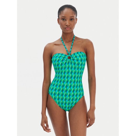 Seafolly Strój kąpielowy Sorrento 11124-277 Zielony ze sklepu MODIVO w kategorii Stroje kąpielowe - zdjęcie 187643283