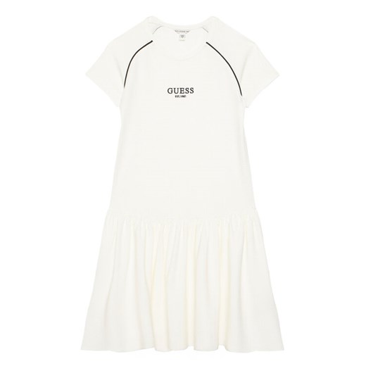 Guess Sukienka codzienna J6RK02 KCY62 Biały Regular Fit ze sklepu MODIVO w kategorii Sukienki dziewczęce - zdjęcie 187643292