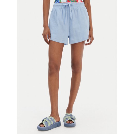 Seafolly Szorty materiałowe Crinkle 55429-SH Błękitny Regular Fit ze sklepu MODIVO w kategorii Szorty - zdjęcie 187643293