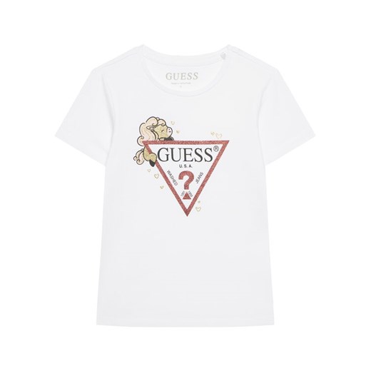 Guess T-Shirt K6RI09 K6YW4 Biały Regular Fit ze sklepu MODIVO w kategorii T-shirty chłopięce - zdjęcie 187643304