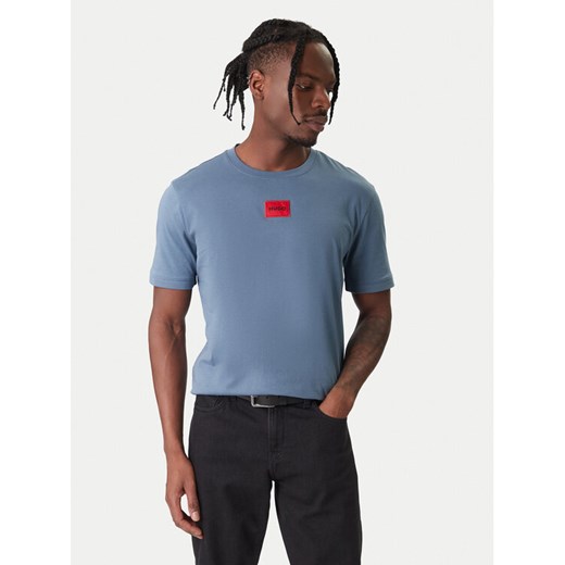 HUGO T-Shirt Diragolino 50447978 Niebieski Regular Fit ze sklepu MODIVO w kategorii T-shirty męskie - zdjęcie 187643311