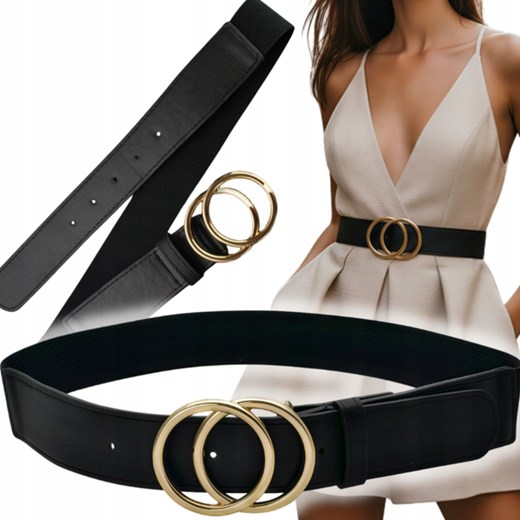 GUMOWY PASEK DO SUKIENKI SWETRA DAMSKI SKÓRA EKO ze sklepu PROMESSO w kategorii Paski damskie - zdjęcie 187643540