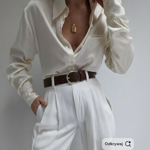 BRĄZOWY PASEK DAMSKI SKÓRZANY KLASYCZNA KLAMRA ze sklepu PROMESSO w kategorii Paski damskie - zdjęcie 187643542