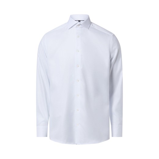 Finshley & Harding Męska koszula non-iron Mężczyźni Modern Fit Bawełna biały jednolity ze sklepu vangraaf w kategorii Koszule męskie - zdjęcie 187643614