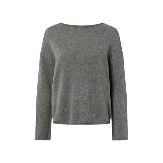 Marc O'Polo Sweter damski z dzianiny wykonany z wełny dziewiczej Kobiety wełna ze strzyży szary marmurkowy ze sklepu vangraaf w kategorii Swetry damskie - zdjęcie 187643622