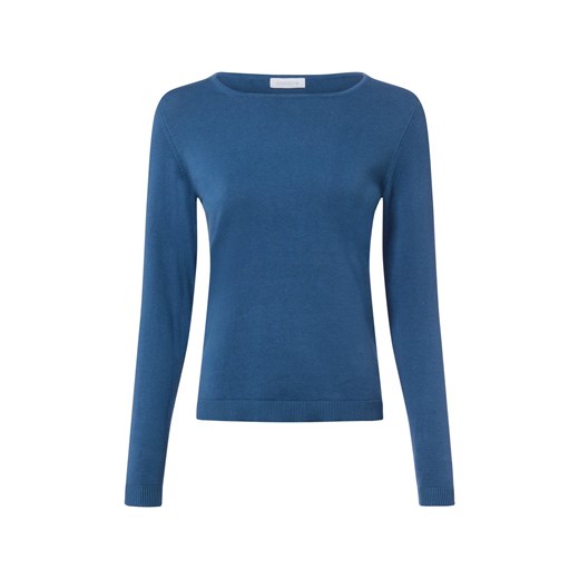 brookshire Damska dzianinowa koszulka z długim rękawem Kobiety Bawełna niebieski jednolity ze sklepu vangraaf w kategorii Bluzki damskie - zdjęcie 187643630