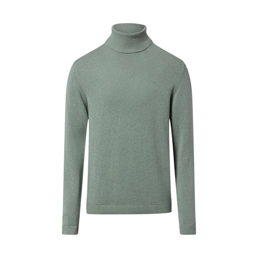 Finshley & Harding Męski sweter z dzianiny z zawartością kaszmiru Mężczyźni Bawełna miętowy jednolity ze sklepu vangraaf w kategorii Swetry męskie - zdjęcie 187643644