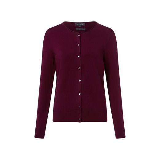 Franco Callegari Kardigan damski z zawartością kaszmiru Kobiety malinowy marmurkowy ze sklepu vangraaf w kategorii Swetry damskie - zdjęcie 187643650