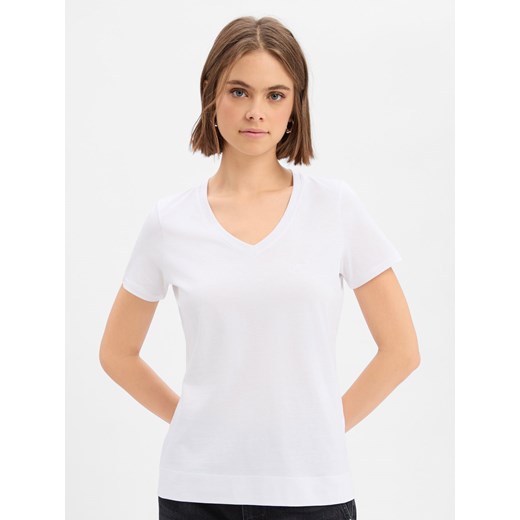 JOOP! Koszulka damska Kobiety Bawełna biały jednolity ze sklepu vangraaf w kategorii Bluzki damskie - zdjęcie 187643684