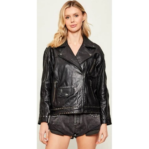 One Teaspoon Skórzana kurtka BIKER | Oversize fit ze sklepu Gomez Fashion Store w kategorii Kurtki damskie - zdjęcie 187644550