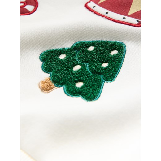 Reserved - Bluza z grającą aplikacją - złamana biel ze sklepu Reserved w kategorii Bluzy dziewczęce - zdjęcie 187644874