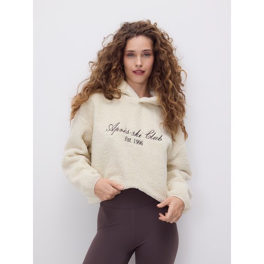 Reserved - Bluza ze sztucznego baranka - złamana biel ze sklepu Reserved w kategorii Bluzy damskie - zdjęcie 187645120