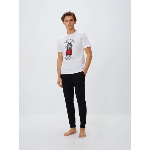 Reserved - Dwuczęściowa piżama ze świątecznym motywem - biały ze sklepu Reserved w kategorii Piżamy męskie - zdjęcie 187645151