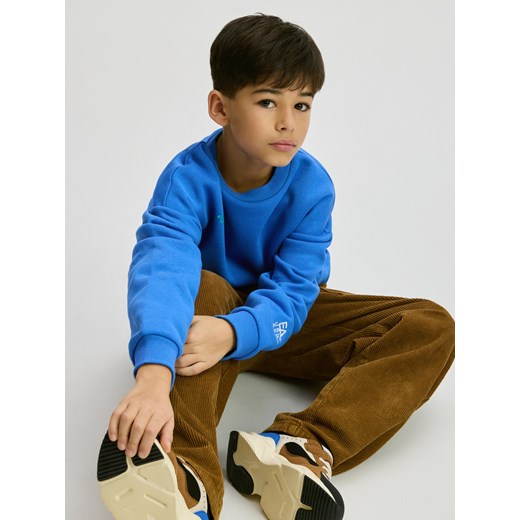 Reserved - Bawełniana bluza oversize - niebieski Reserved 140 (9 lat) Reserved