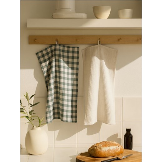 Sinsay - Ścierki kuchenne 2 pack - zielony ze sklepu Sinsay w kategorii Fartuchy kuchenne - zdjęcie 187646022