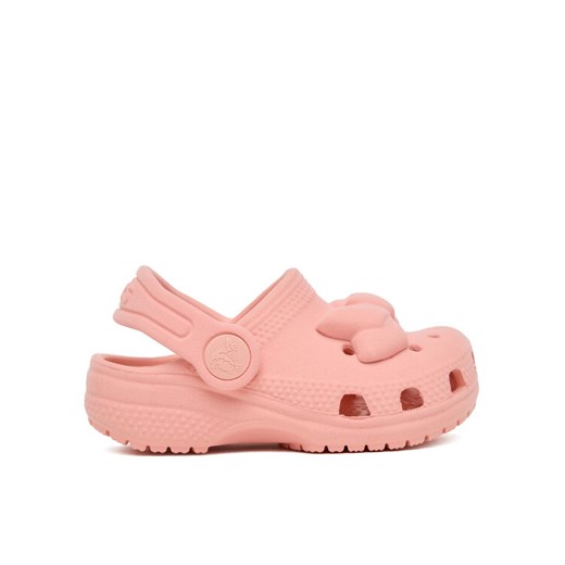 Klapki Crocs Toddler Classic Velvet Bow Clog 211887 Różowy ze sklepu eobuwie.pl w kategorii Klapki dziecięce - zdjęcie 187646174