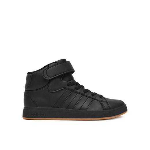 Sneakersy adidas Grand Court Mid K JR0804 Czarny ze sklepu eobuwie.pl w kategorii Buty sportowe dziecięce - zdjęcie 187646190