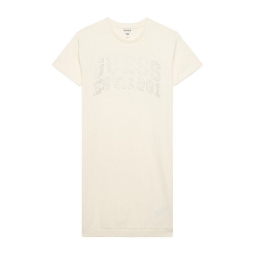 Guess Sukienka codzienna J6RK00 KA6R4 Écru Regular Fit ze sklepu MODIVO w kategorii Sukienki dziewczęce - zdjęcie 187646424