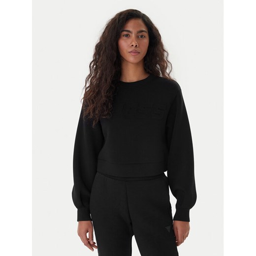 Guess Bluza Cindra V3BQ15 K7UW2 Czarny Regular Fit ze sklepu MODIVO w kategorii Bluzy damskie - zdjęcie 187646430