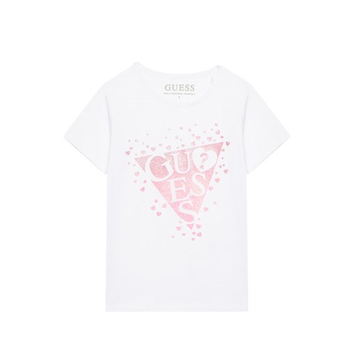 Guess T-Shirt K6RI00 K6YW4 Biały Regular Fit ze sklepu MODIVO w kategorii Bluzki dziewczęce - zdjęcie 187646442