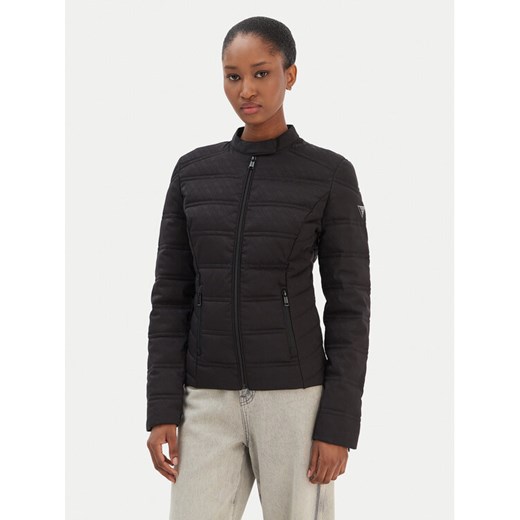 Guess Kurtka przejściowa W6RL02 WJ492 Czarny Regular Fit ze sklepu MODIVO w kategorii Kurtki damskie - zdjęcie 187646452