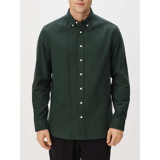Reserved - Bawełniana koszula slim fit - ciemnozielony Reserved XL Reserved