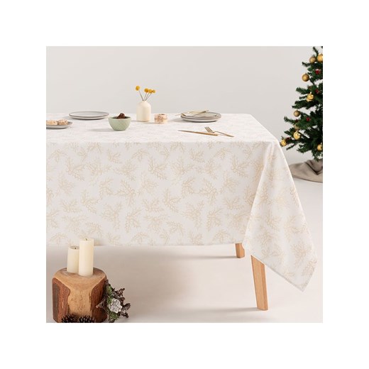 GAMUSI Obrus &quot;Holly&quot; w kolorze biało-złotym ze sklepu Limango Polska w kategorii Obrusy i bieżniki - zdjęcie 187647562