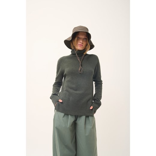 Just Cashmere Kaszmirowy golf &quot;Lexie&quot; w kolorze khaki ze sklepu Limango Polska w kategorii Swetry damskie - zdjęcie 187647572