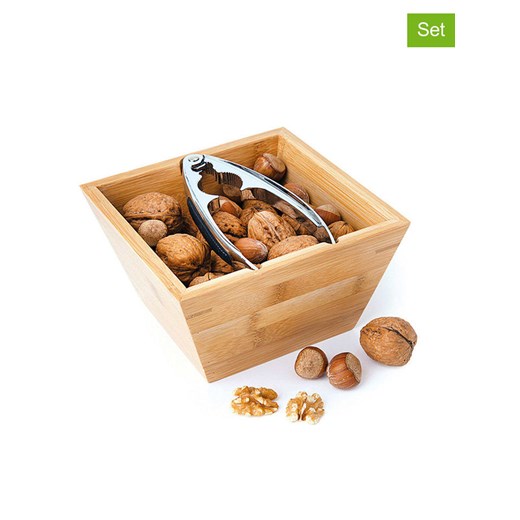 EXCELSA 2-częściowy zestaw &quot;Schiaccianoci&quot; w kolorze jasnobrązowym do orzechów ze sklepu Limango Polska w kategorii Akcesoria kuchenne - zdjęcie 187647680