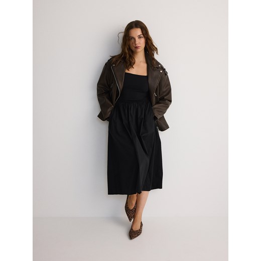 Reserved - Sukienka midi - czarny ze sklepu Reserved w kategorii Sukienki - zdjęcie 187647824