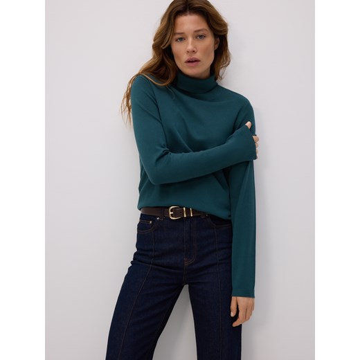 Reserved - Golf z wiskozą - morski ze sklepu Reserved w kategorii Swetry damskie - zdjęcie 187647832