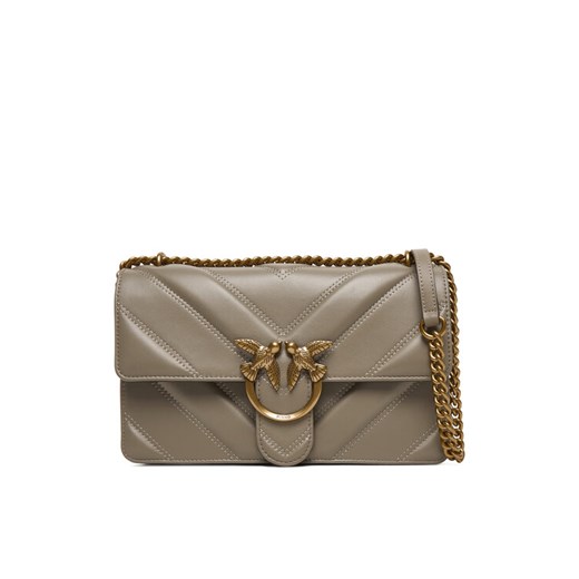 Torebka PINKO Love One Classic Light Dc Al 25-26 PLTT 104549 A2OS Szary ze sklepu eobuwie.pl w kategorii Listonoszki - zdjęcie 187648273