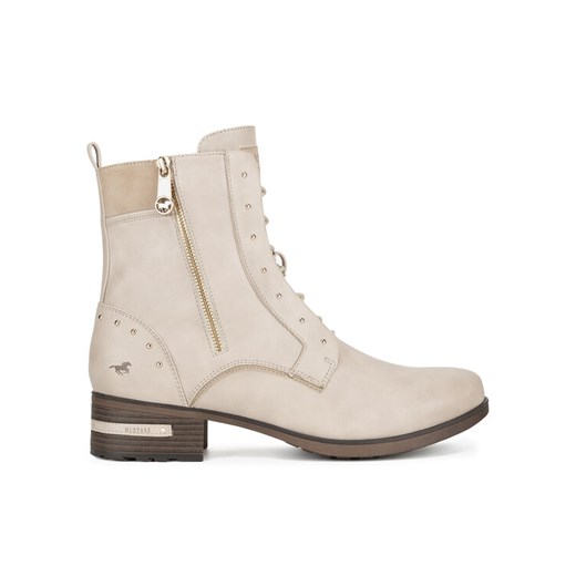 Trzewiki Mustang 1229-522 BIG Biały ze sklepu eobuwie.pl w kategorii Botki - zdjęcie 187648354