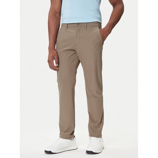 BOSS Spodnie materiałowe T_Commuter 50534303 Zielony Slim Fit ze sklepu MODIVO w kategorii Spodnie męskie - zdjęcie 187648771