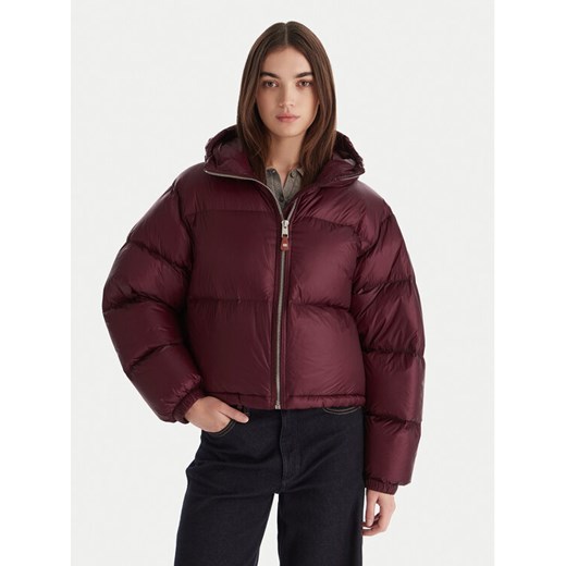 Tommy Hilfiger Kurtka puchowa WW0WW46541 Bordowy Regular Fit ze sklepu MODIVO w kategorii Kurtki damskie - zdjęcie 187648834
