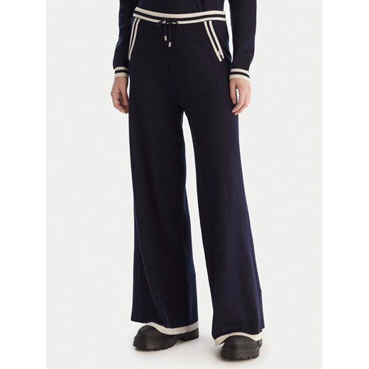Gaudi Spodnie dzianinowe 521BD23001 Granatowy Wide Leg ze sklepu MODIVO w kategorii Spodnie damskie - zdjęcie 187648852