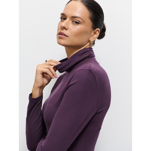 Mohito - Gładki fioletowy golf - mahoń ze sklepu Mohito w kategorii Swetry damskie - zdjęcie 187649462