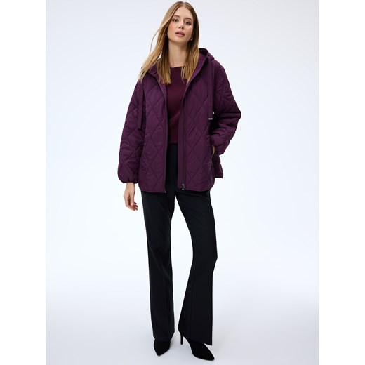 Mohito - Fioletowa kurtka z kapturem - ciemny fiolet ze sklepu Mohito w kategorii Kurtki damskie - zdjęcie 187649471