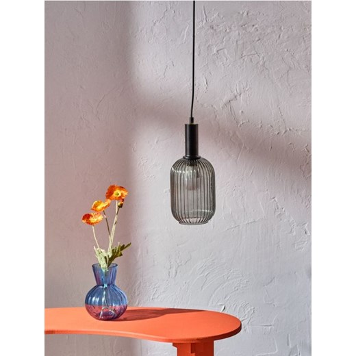 Sinsay - Lampa wisząca z ryflowaniem - szary ze sklepu Sinsay w kategorii Lampy wiszące - zdjęcie 187650423