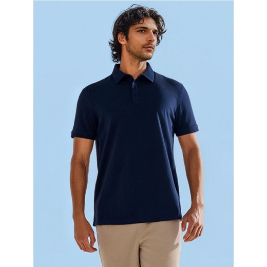 Sinsay - Koszulka polo - granatowy ze sklepu Sinsay w kategorii T-shirty męskie - zdjęcie 187652294