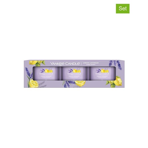 Yankee Candle Świece zapachowe (3 szt.) &quot;Lemon Lavender&quot; - 3 x 37 g ze sklepu Limango Polska w kategorii Świece i dyfuzory - zdjęcie 187652420