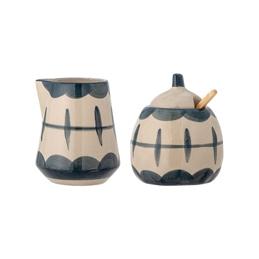 Bloomingville 3-częściowy zestaw &quot;Allium&quot; w kolorze niebiesko-kremowym ze sklepu Limango Polska w kategorii Naczynia - zdjęcie 187652452