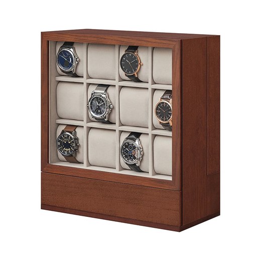 Songmics Szkatułka w kolorze brązowym na zegarki - 29,5 x 32,5 x 15 cm ze sklepu Limango Polska w kategorii Akcesoria i przechowywanie - zdjęcie 187652534