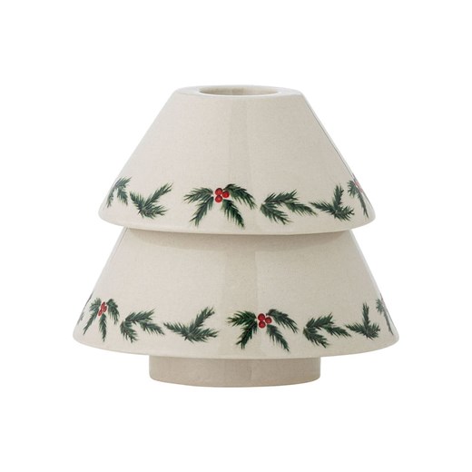 Bloomingville Świecznik &quot;Berry&quot; w kolorze biało-zielonym - wys. 9 x Ø 10 cm ze sklepu Limango Polska w kategorii Świeczniki - zdjęcie 187652672