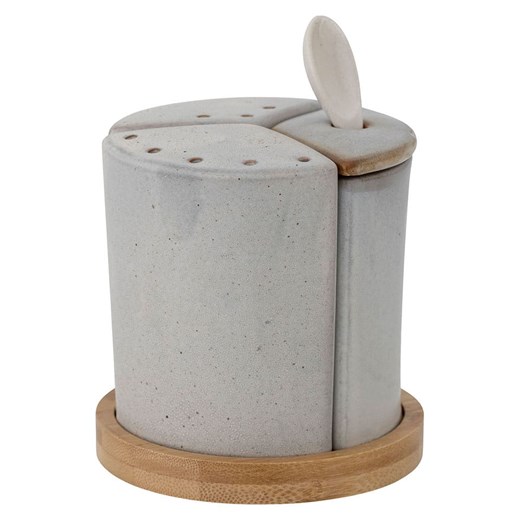 Bloomingville Solniczka i pieprzniczka &quot;Josefine&quot; w kolorze szarym - wys. 11 x Ø 11 cm ze sklepu Limango Polska w kategorii Młynki do soli i pieprzu - zdjęcie 187652823