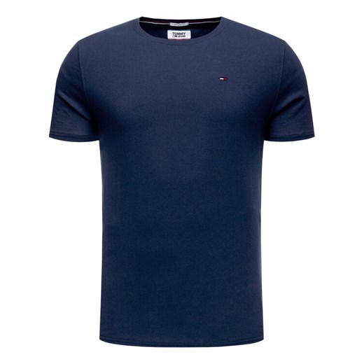 Tommy Jeans T-Shirt DM0DM04411 Granatowy Slim Fit ze sklepu MODIVO w kategorii T-shirty męskie - zdjęcie 187653062